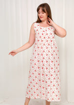 Load image into Gallery viewer, Floral Sleeveless Cotton Nightdress
