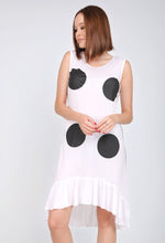 Load image into Gallery viewer, Valentine Cut Sleeve Polka Dot Nightdress
