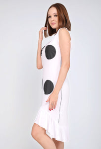 Valentine Cut Sleeve Polka Dot Nightdress