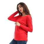 Load image into Gallery viewer, Long Sleeve Plain Top Open From Back
