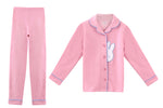Load image into Gallery viewer, Girls Peek-A-Boo Bunny Cozy Botton down Pajama
